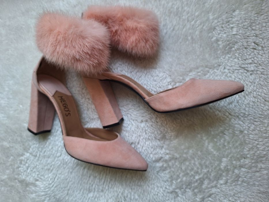 HEGO'S Milano szpilki z zamszowej skory