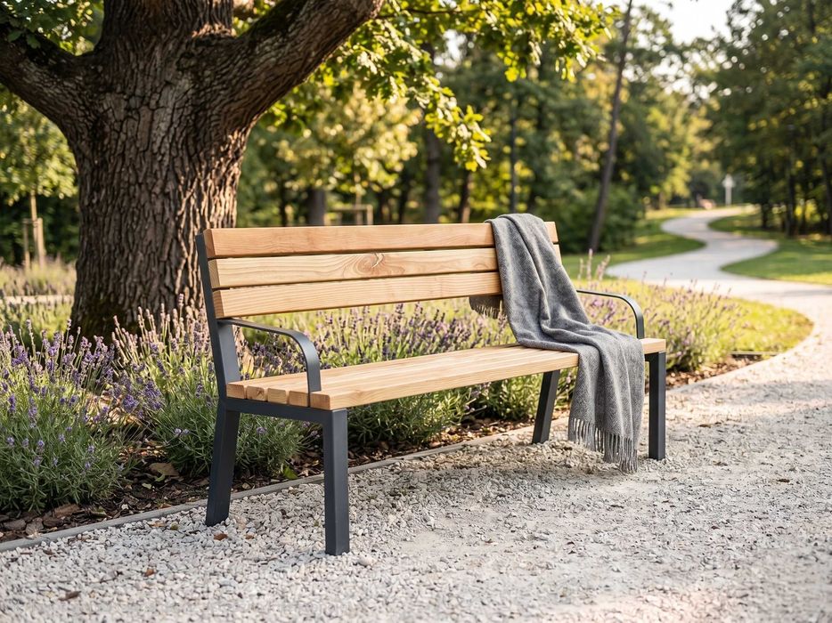 PREMIUM Ławka Ogrodowa / Parkowa – Lity Jesion - TRESMET