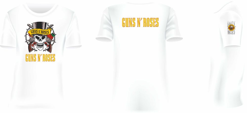 T-shits Brancas GUNS N ROSES - Últimas unidades