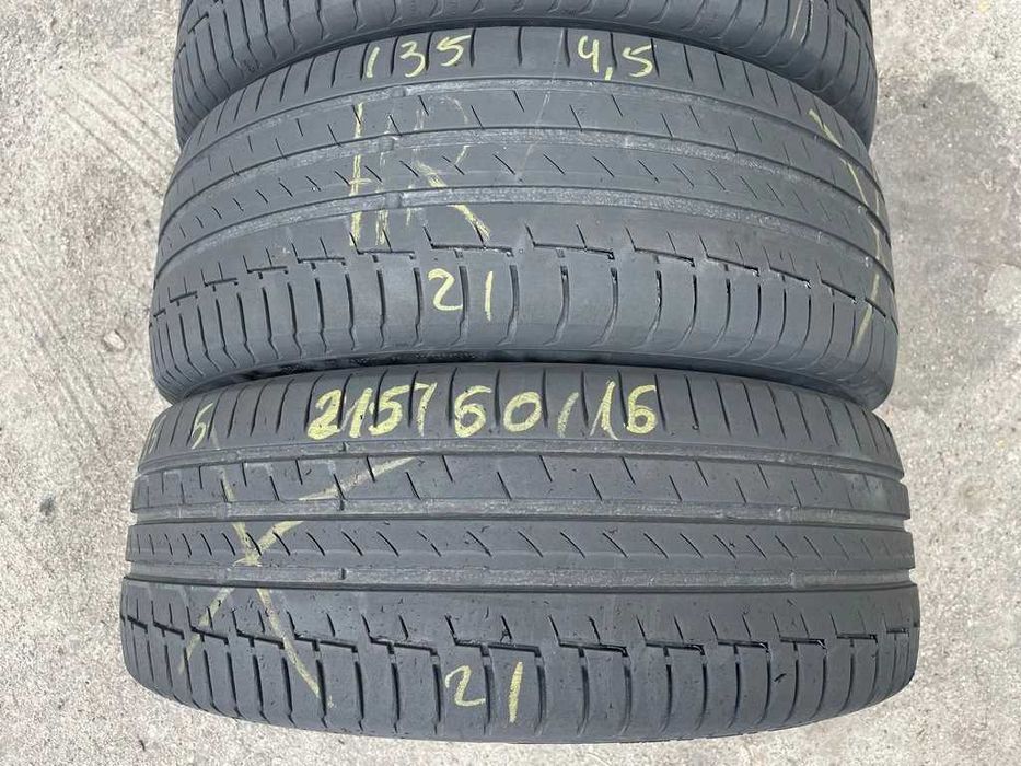 215/60 R16 99V Continental PremiumContact6 літо 4штуки шини б/у