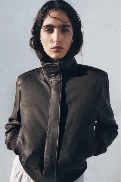 Шкіряна куртка бомбер Zara Limited ed
