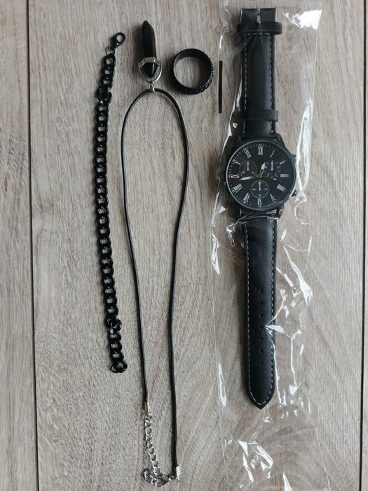 Męski zestaw z zegarkiem