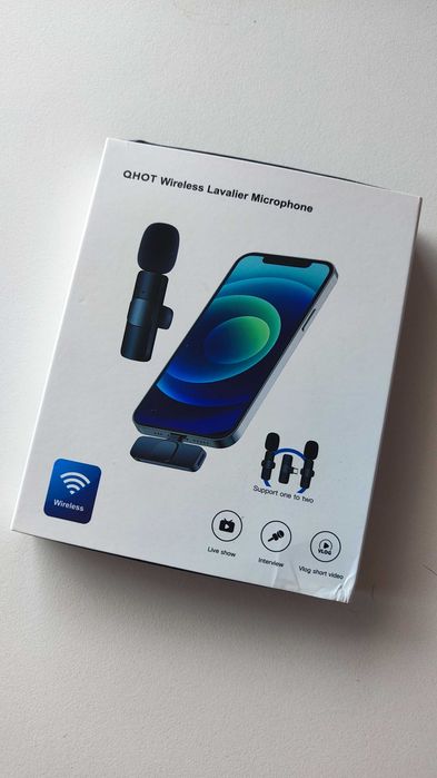 [NOVO] Kit 2 Microfones Lapela Sem Fios (Wireless USB-C) - QHOT