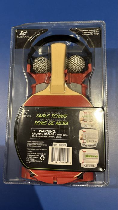 Zestaw Ping Pong Eastpoint USA – Siatka Rollnet + Rakietki All-Weather