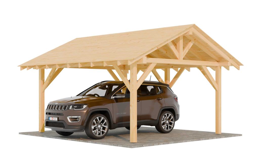 Konstrukcja wiaty dwuspadowej 4x5