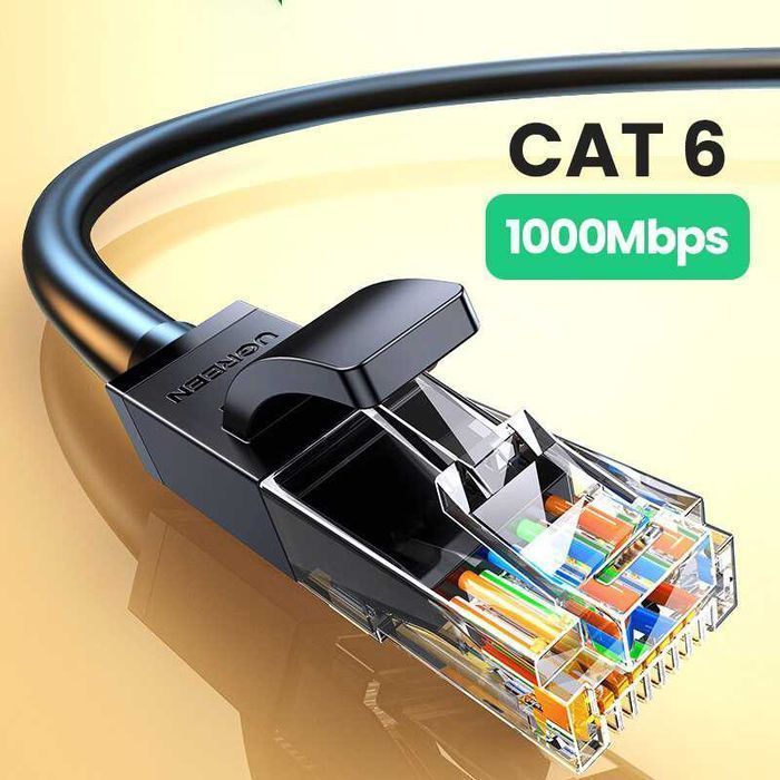 Кабель для роутера cat 6 Ugreen Ethernet патч-корд lan провод 0.5-50м