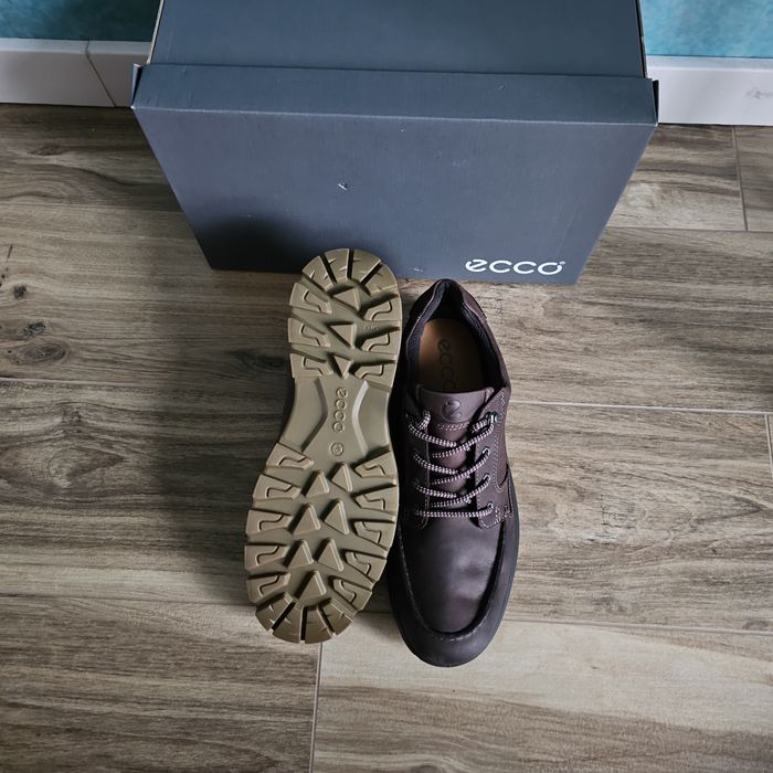 Ecco Rugged Truck brązowe skórzane męskie wodoodporne  41  27