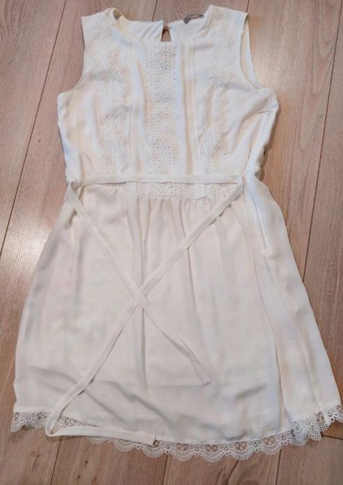 Biała sukienka boho wieczór panieński - rozm. M Zwiewna biała sukienka