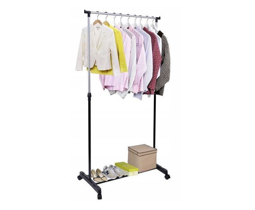 Wieszak stojący na kółkach Ela - pojedynczy