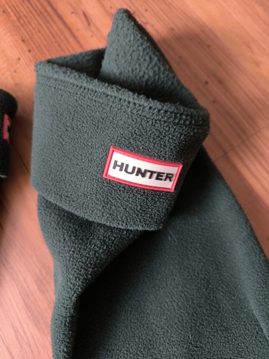 Hunter skarpety 39-42 L do kaloszy zielone polarowe