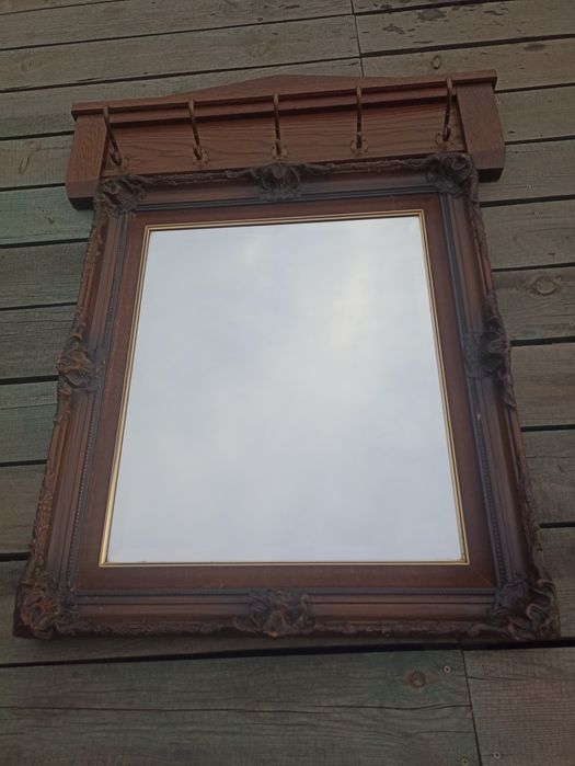 Lustro i wieszak 80 na 70 cm lustro boki frezowanie