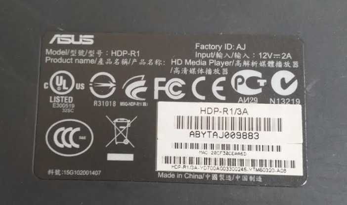 Leitor Multimédia HD - ASUS O!Play HDP-R1