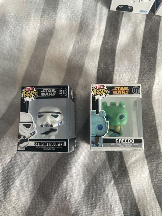 Lote 8 Miniaturas Funko Bitty Pop! Star Wars + Expositores (Com Figuras Mistério)