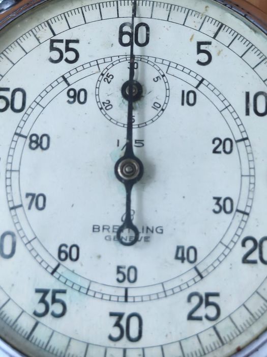 Breitling cronometro manual vintage   a funcionar
