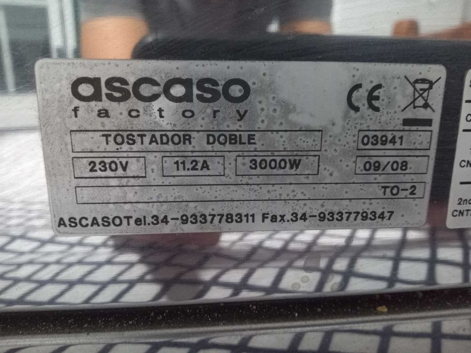 Torradeira dupla Profissional (Ascaso)