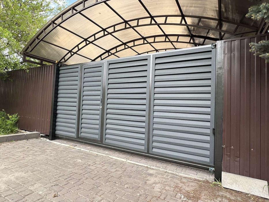 Ворота откатные Днепр и область.Еврозабор.Сетка 3Д.