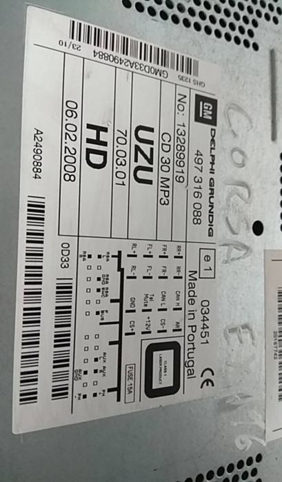 Rádio / auto-rádio OPEL Corsa D