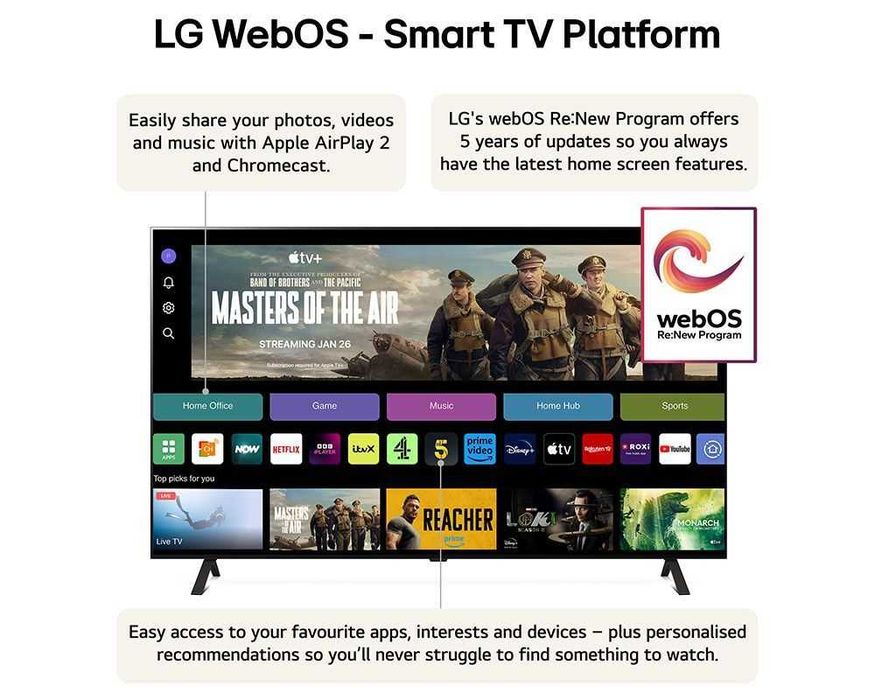 Телевізор LG OLED 48B4, 55B4, 65B4, 77B4 (AI B4 Smart TV)