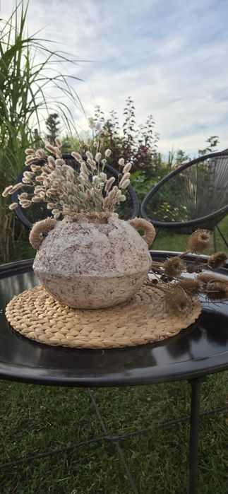 wazon, dekoracja boho, rękodzieło