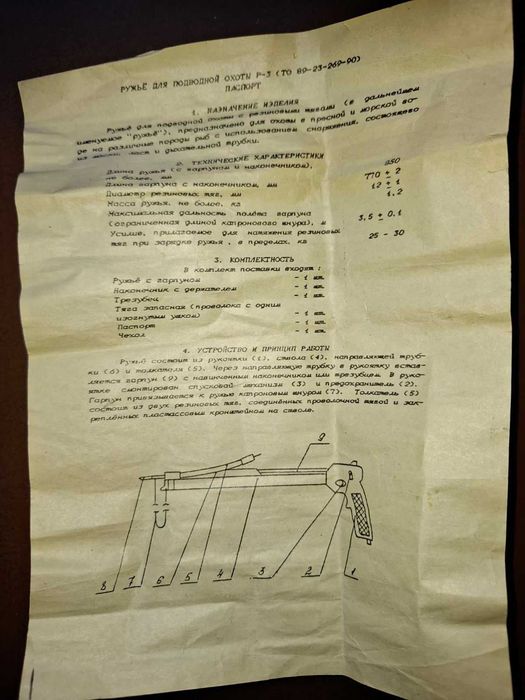 Підводна рушниця Р-2 нова з радянських часів