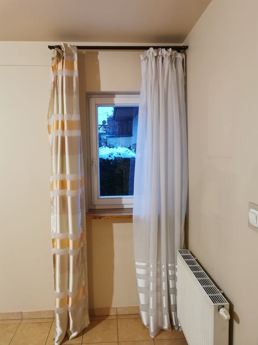 5x karnisz z zasłonami i firankami 250cm wysokość