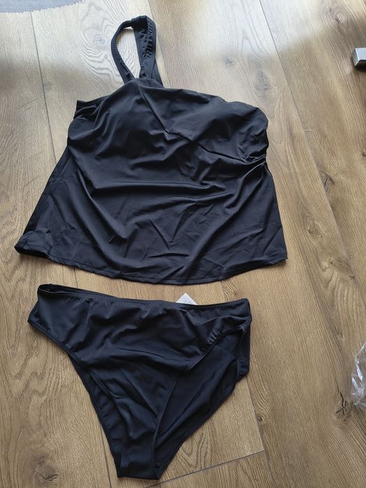 Dwuczęściowy kostium kąpielowy strój tankini bikini wysoki stan