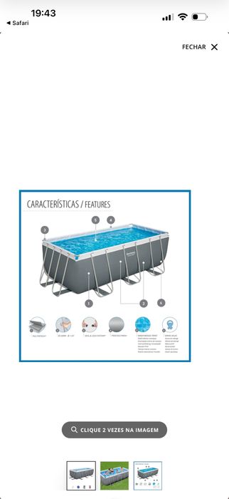 Piscina bestway com acessorios