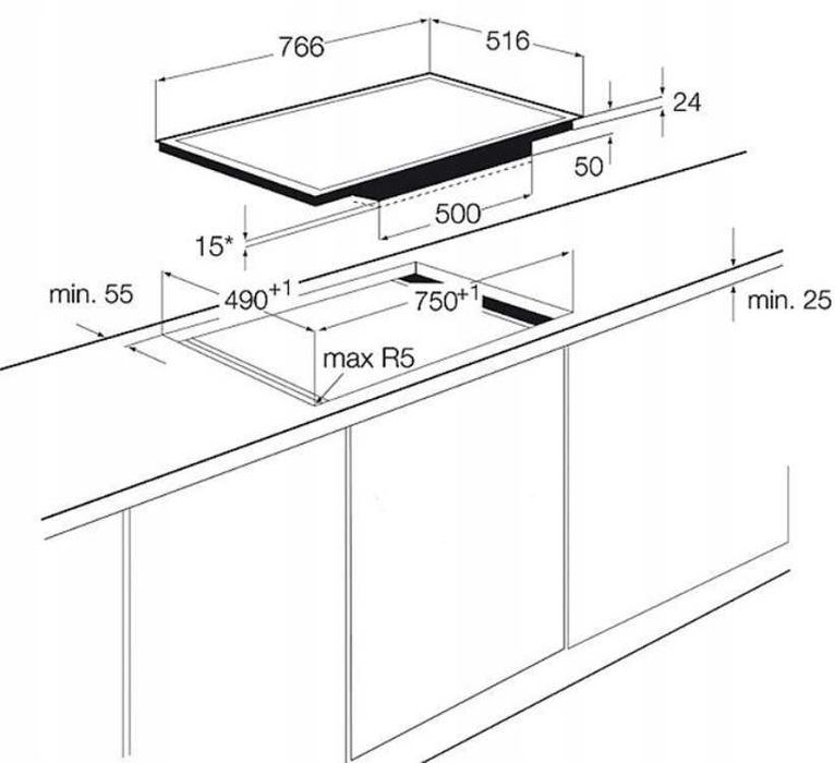 Płyta elektryczna AEG-ELECTROLUX HK 854400 XB 230V