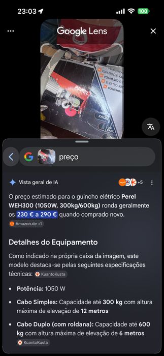 Guincho elétrico Perel WEH300 - SÓ ESTA SEMANA 100€