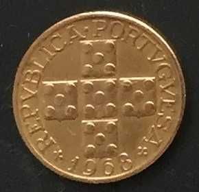 Moeda XX centavos bronze - Portugal - 1968