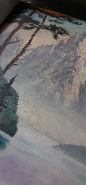 Obraz, pejzaż podpisany Graf 1944 wymiar 59 na 76