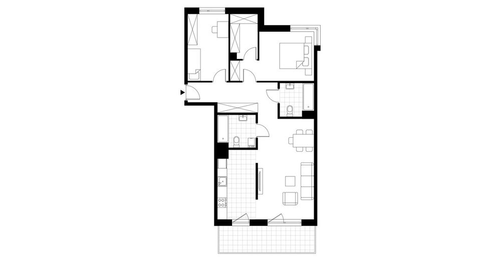 3-pokojowe mieszkanie 78m2 + loggia