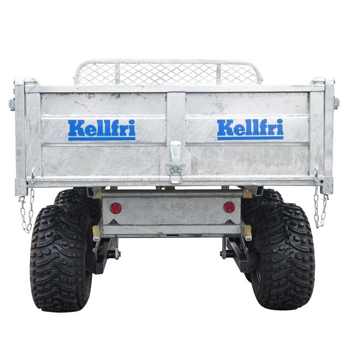 Przyczepa z wywrotem do ATV z mocnym wózkiem i ładownością 1,5 tony.