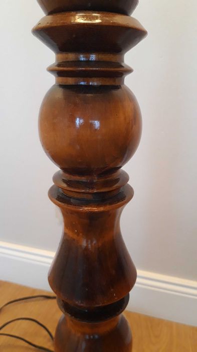 Lampa PRL zabytek, drewno. Made in Poland. 50 lat.