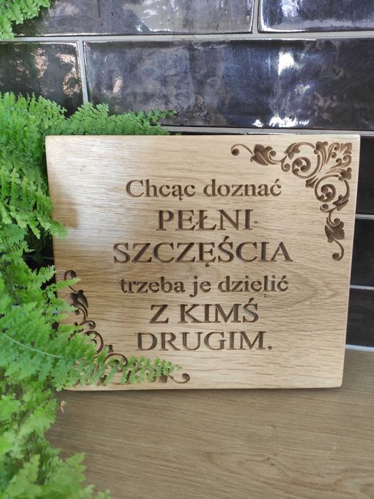 Ozdobna deska drewniana prezent np. z okazji ślubu/rocznicy/zaręczyn