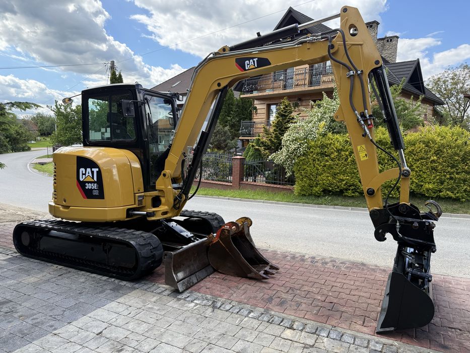 Minikoparka Caterpillar CAT 305 E2 CR z Niemiec 5ton 2400mth 2 łyżki