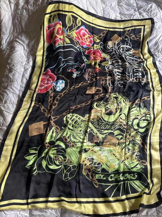 Большой шарф ed hardy chanel gucci dior