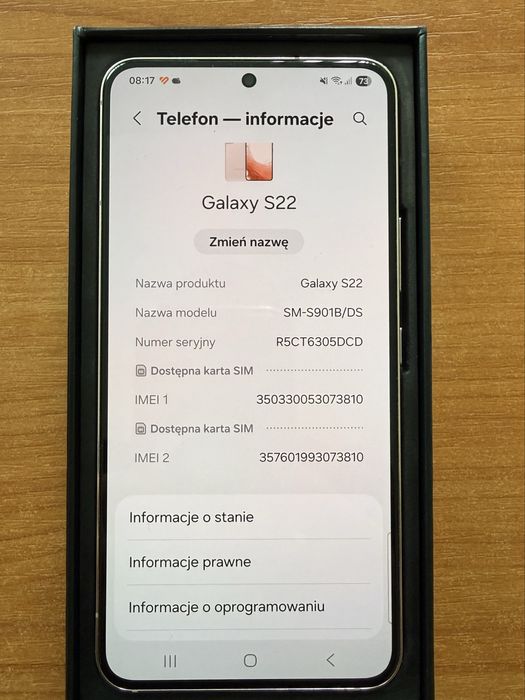 Smartfon Samsung Galaxy S22 różowy 8 GB / 128 GB 5G