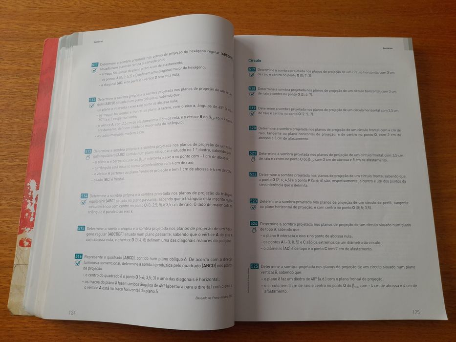 Livro de exercícios de geometria descritiva 11° ano Porto Editora