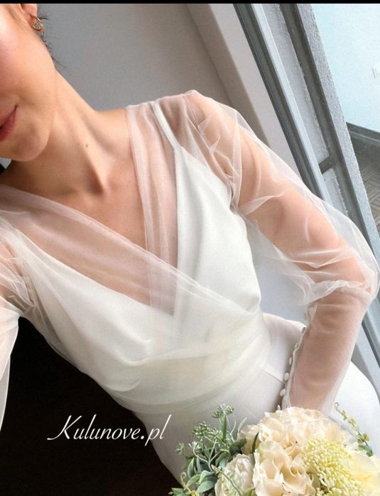Bolerko/narzutka ślubna kulunove rozmiar 36