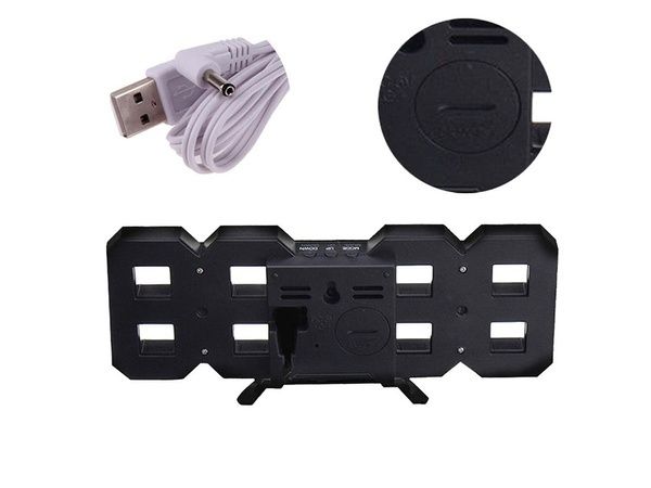 Zegar 3D LED Termometr Budzik Data USB