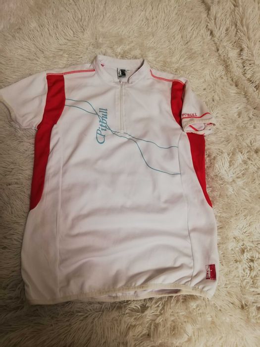 koszulka PITBULL L 40 koszulka sportowa rowerowa 14 L 40 biała