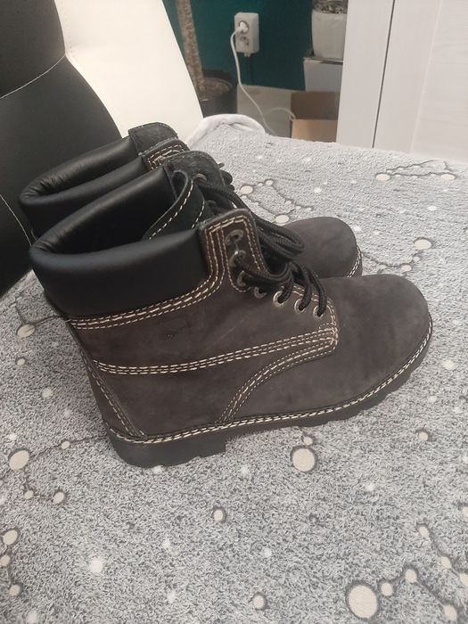 Skórzane buty zimowe r.38 skóra naturalna jak nowe