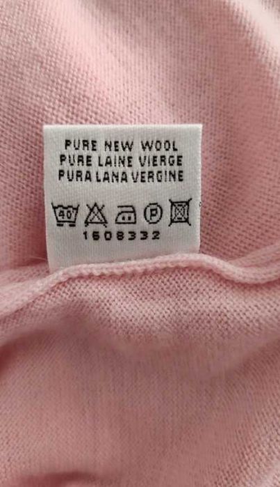 Różowy golf z krótkim rękawem Peter Hahn 100% Pure New Wool