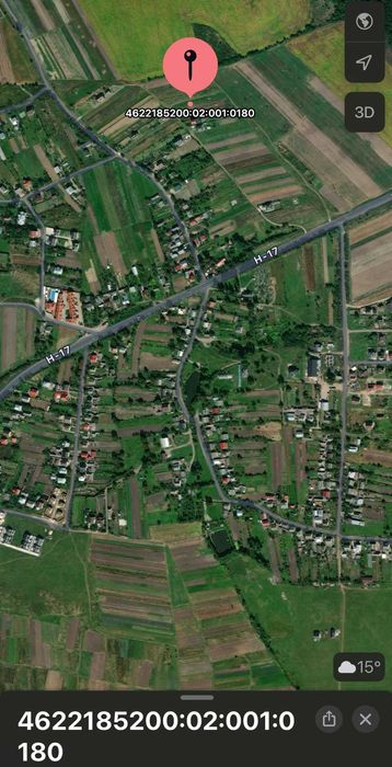 Продаж земельної ділянки в с.Вислобоки (15 сот.).