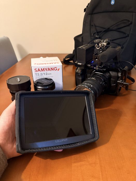 Blackmagic Pocket Cinema Camera 4K + Lentes + Rig + Crane 2S