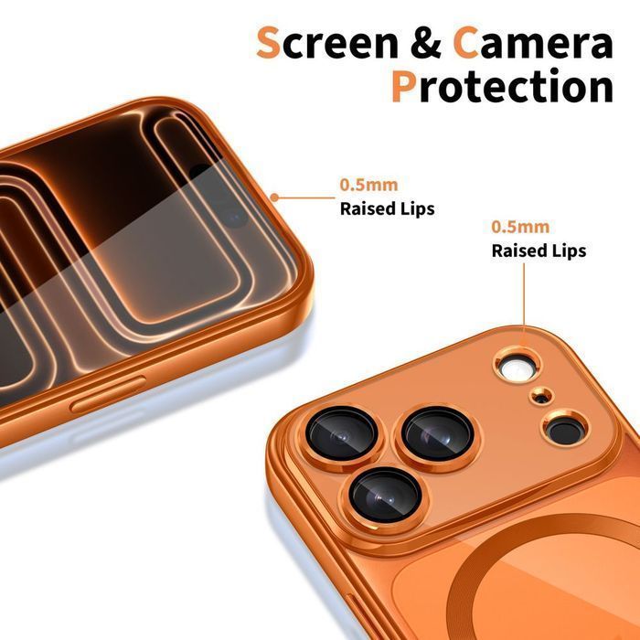 Tech-Protect MagFlex MagSafe iPhone 17 Pro Max shiny cosmic orange