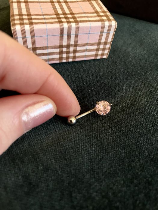 Сережка в пупок медична сталь