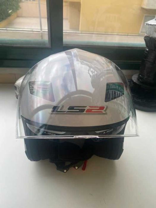 Capacete LS2 Branco Jet