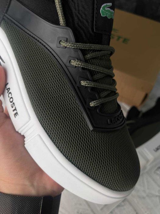 ЗНИЖКА‼️41 (26,5 см) кросівки LACOSTE кеди в сіточку лакоста хакі